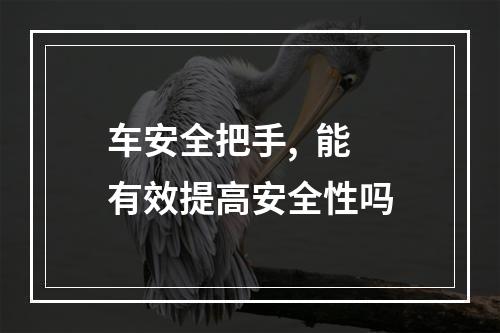 车安全把手,  能有效提高安全性吗